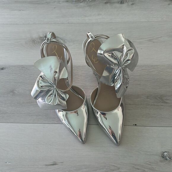 Sam Edleman Halie Pointed Toe Pump Soft Silver 9 NWT IN BOX - Picture 11 of 14